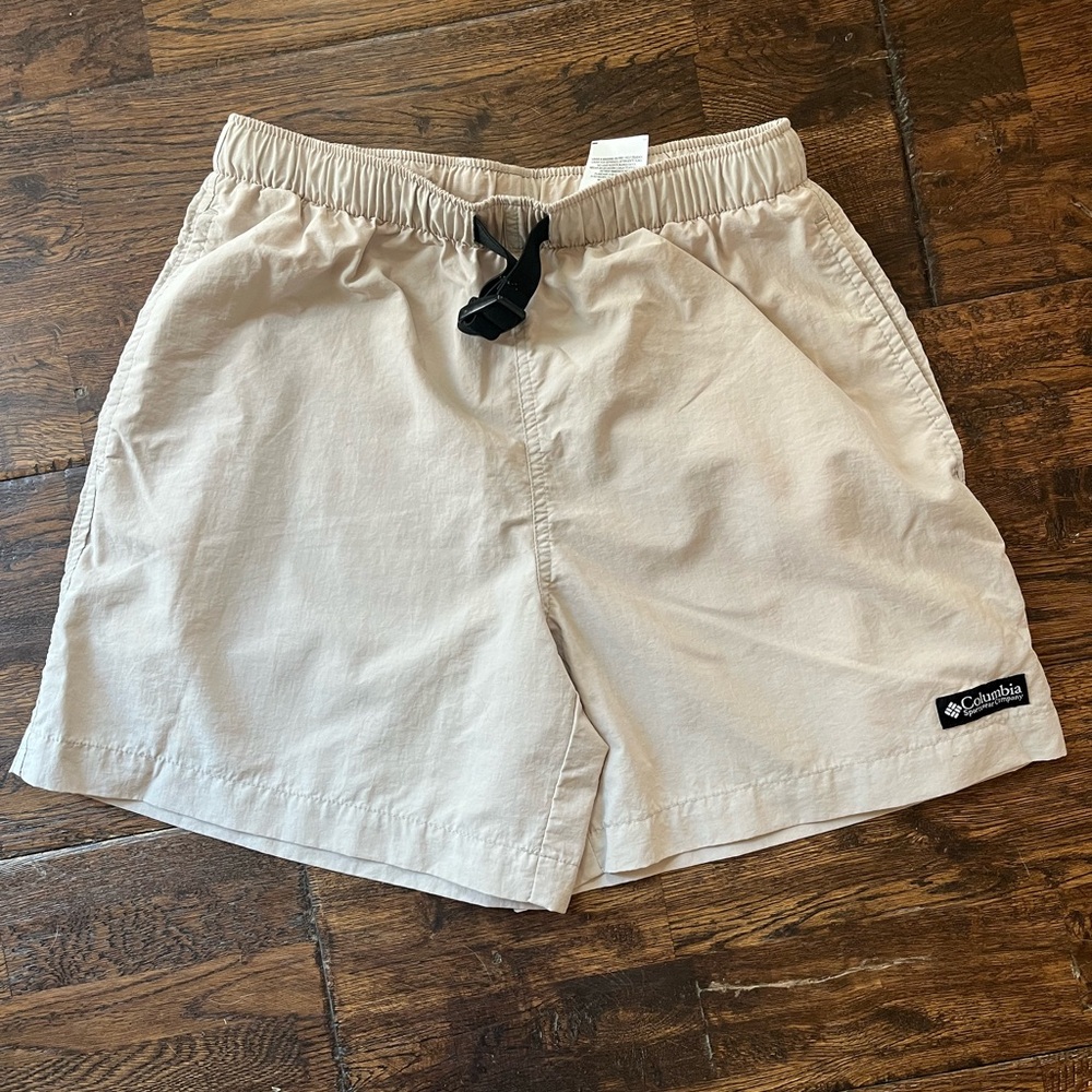 Columbia Tan Athletic Shorts Lightweight Elastic Waist